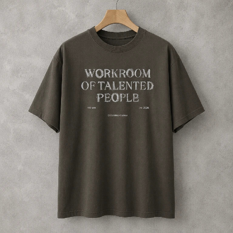 Oversized Graphic Text Print T-Shirt | Peakachu