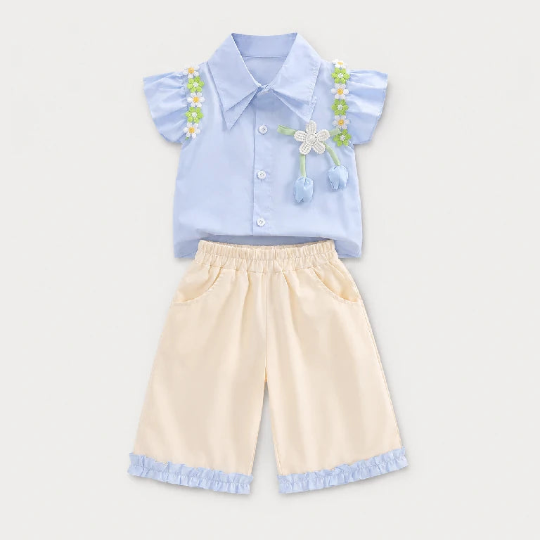 Floral Collar Shirt + Pants | Peakachu