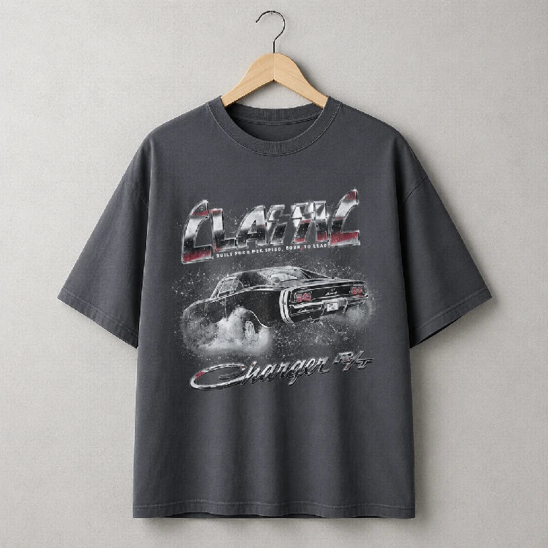 Oversized Graphic Vintage Car T-Shirt | Peakachu