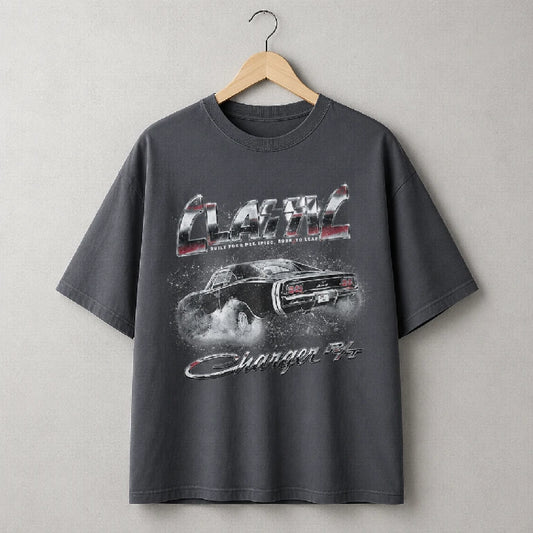 Oversized Graphic Vintage Car T-Shirt | Peakachu