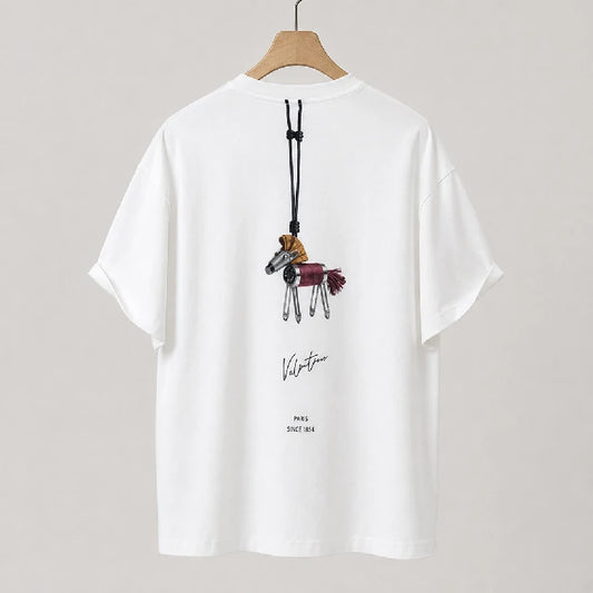 Oversized Pendant Style Printed T-Shirt | Peakachu