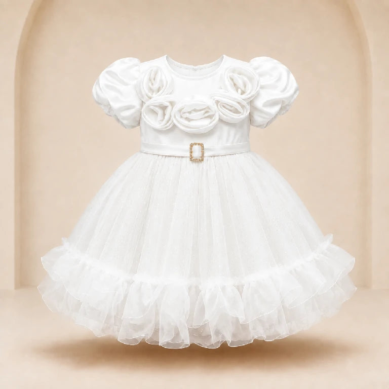 Fancy flower Party Dress For Girls | Peakachu