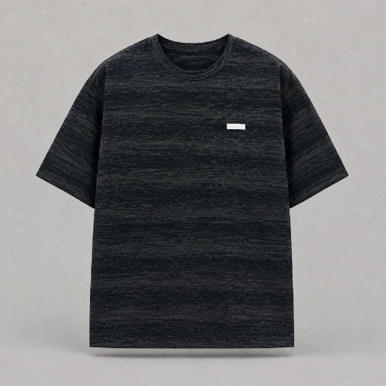 Oversized Graphic Stripe Print T-Shirt | Peakachu