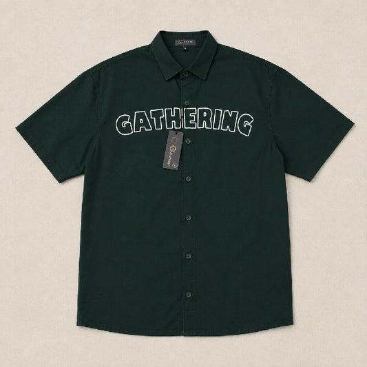 Graphic Button-Up Shirt | Peakachu