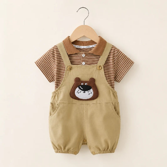 Strip Shirt + Dungaree Shorts | Peakachu