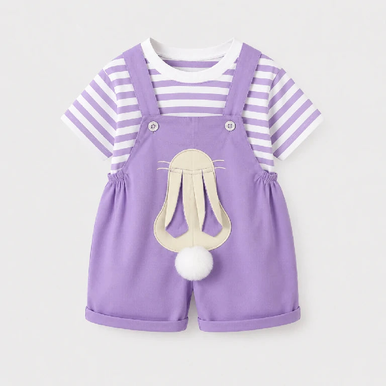 Top + Dungaree Shorts | Peakachu