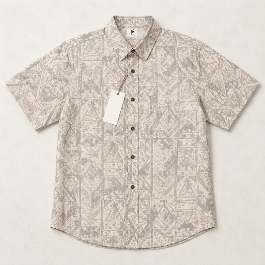 Men Print Cotton Shirt | Peakachu