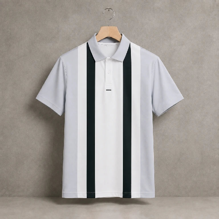Polo Shirt-Striped Colorblock | Peakachu
