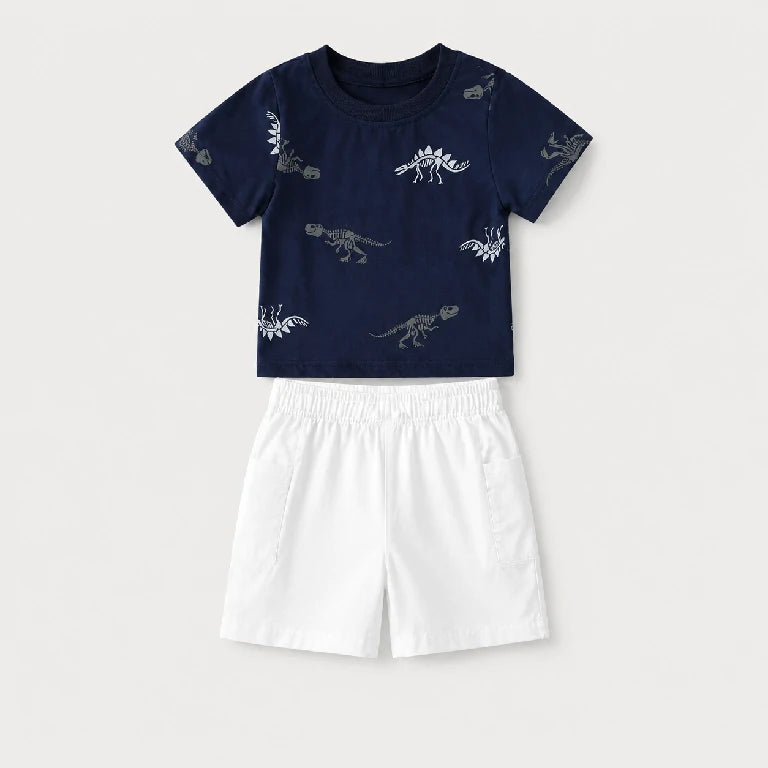 Dinosaur Print T-shirt + Bottoms | Peakachu