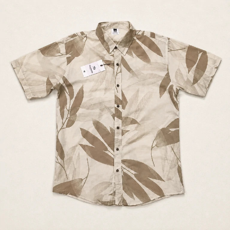Men Leaf Print Shirt | Peakachu