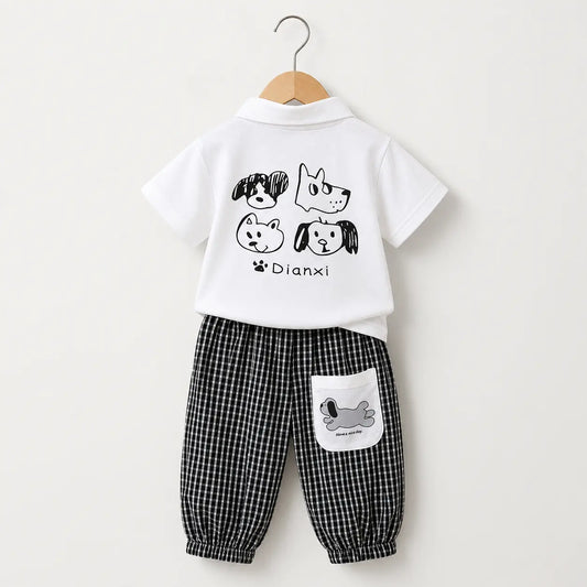Polo Shirt with Striped Pants | Peakachu