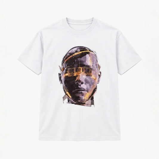 Cybernetic Oversized Helmet T-shirt | Peakachu