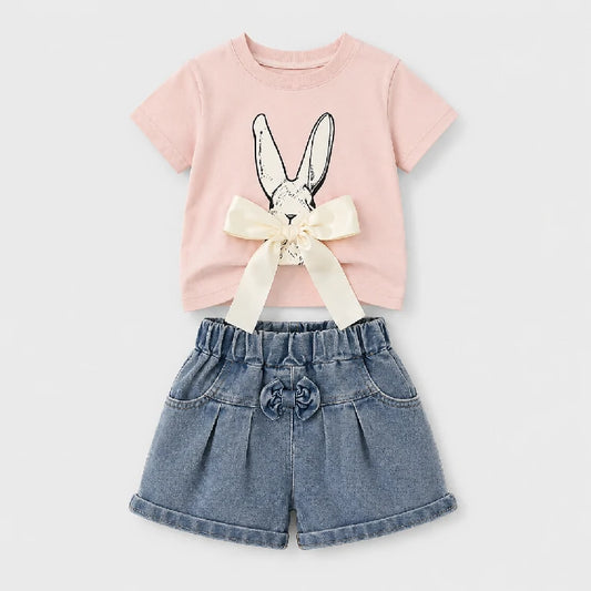 Bunny Shirt + Denim Shorts | Peakachu