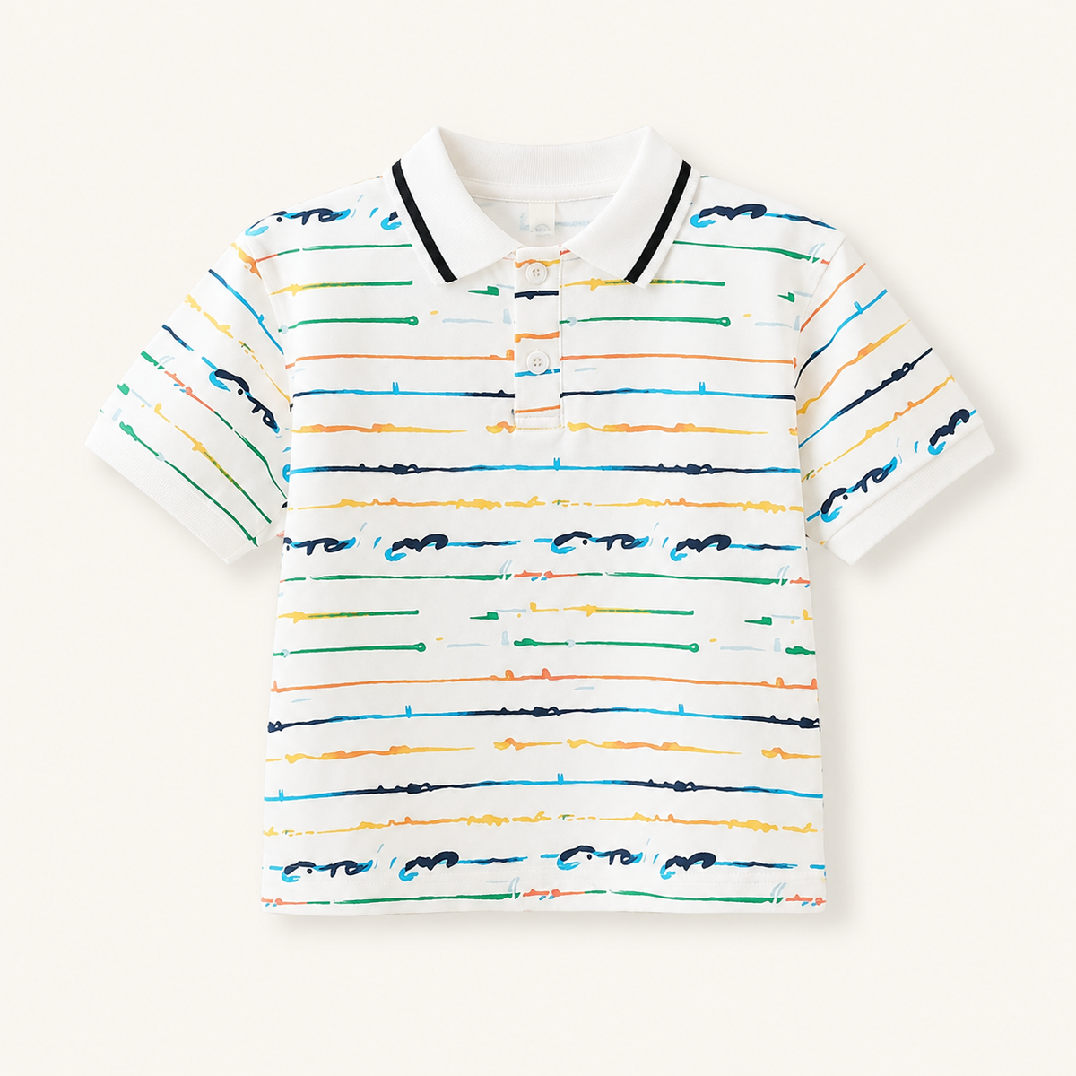 Boys Polo Shirts- Colourful Horizontal Stripes | Peakachu