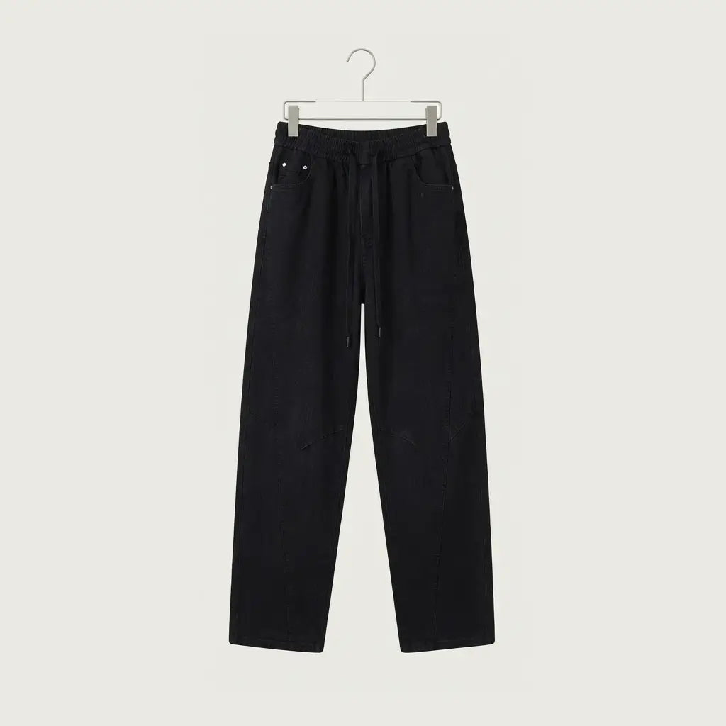 Barrel-Fit Drawstring Trousers | Peakachu