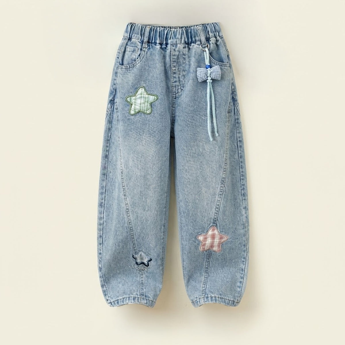 Bow Star Denim Pants | Peakachu