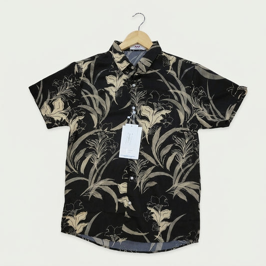 Printed Button-Up Shirt | Peakachu