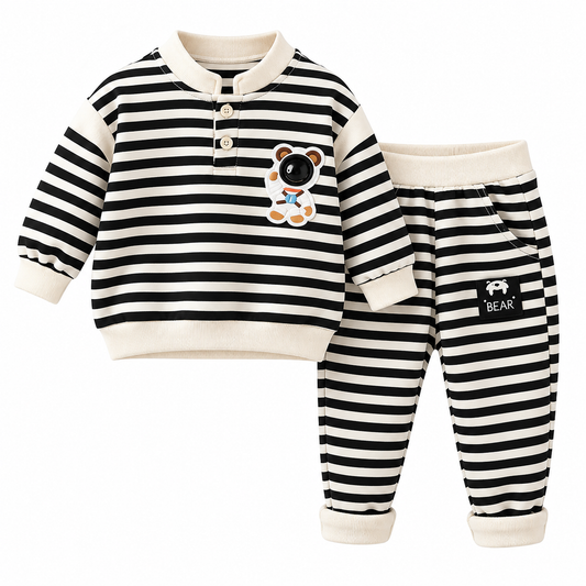 Teddy Stripe Co-Ord Set | Peakachu