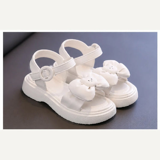 Plush Bow Strappy Sandals | Peakachu