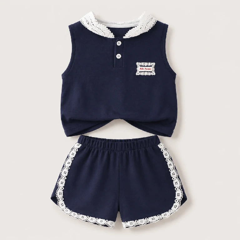 Solid Shirt + Lace Shorts | Peakachu