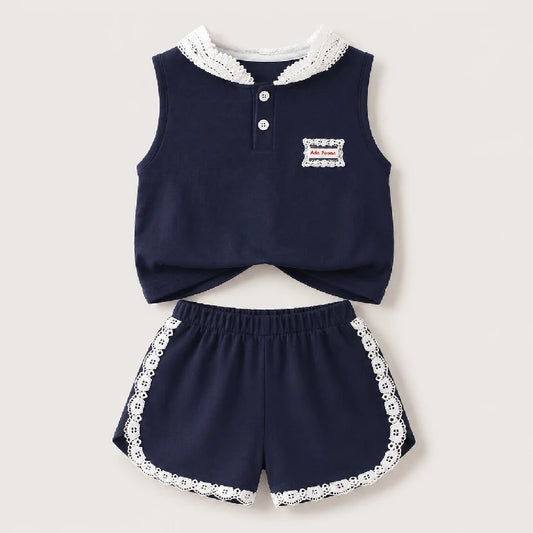 Solid Shirt + Lace Shorts | Peakachu