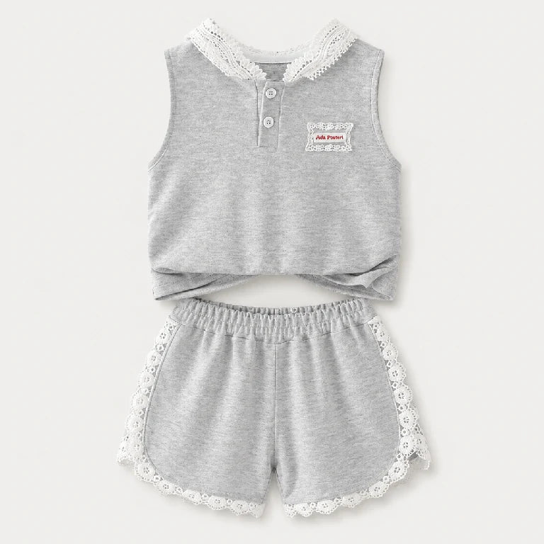 Solid Shirt + Lace Shorts | Peakachu
