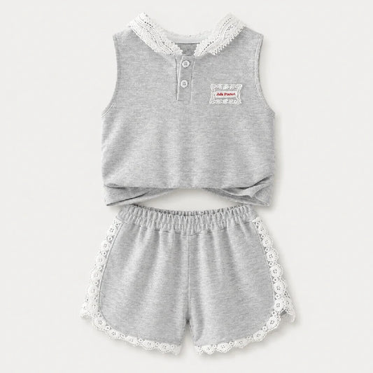 Solid Shirt + Lace Shorts | Peakachu
