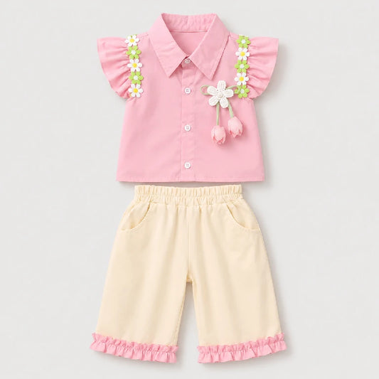 Floral Collar Shirt + Pants | Peakachu