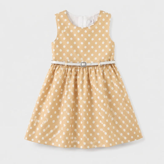 Polka Dots Dress With Belt | Peakachu