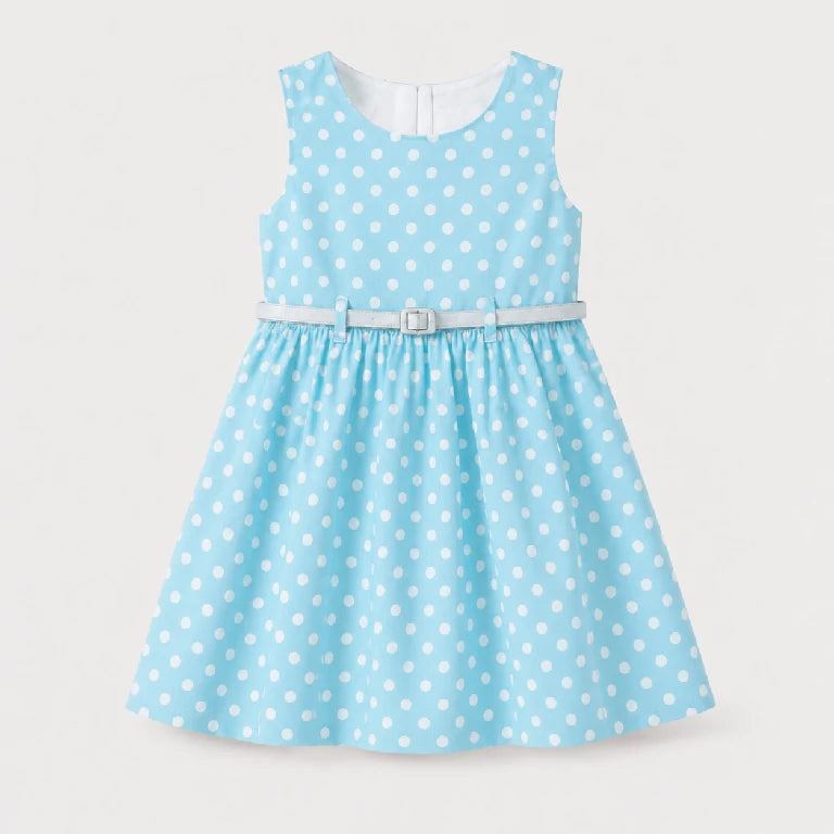Polka Dots Dress With Belt | Peakachu