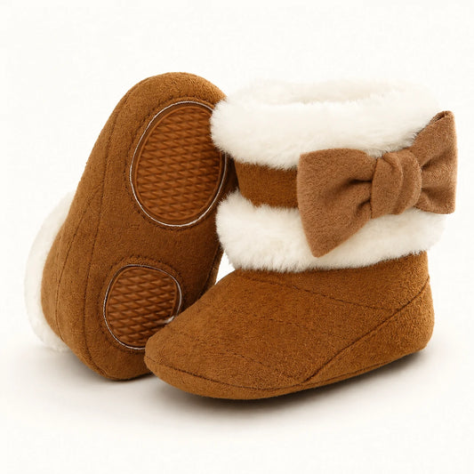 Soft-Soled Pink Bow Shoes | Peakachu