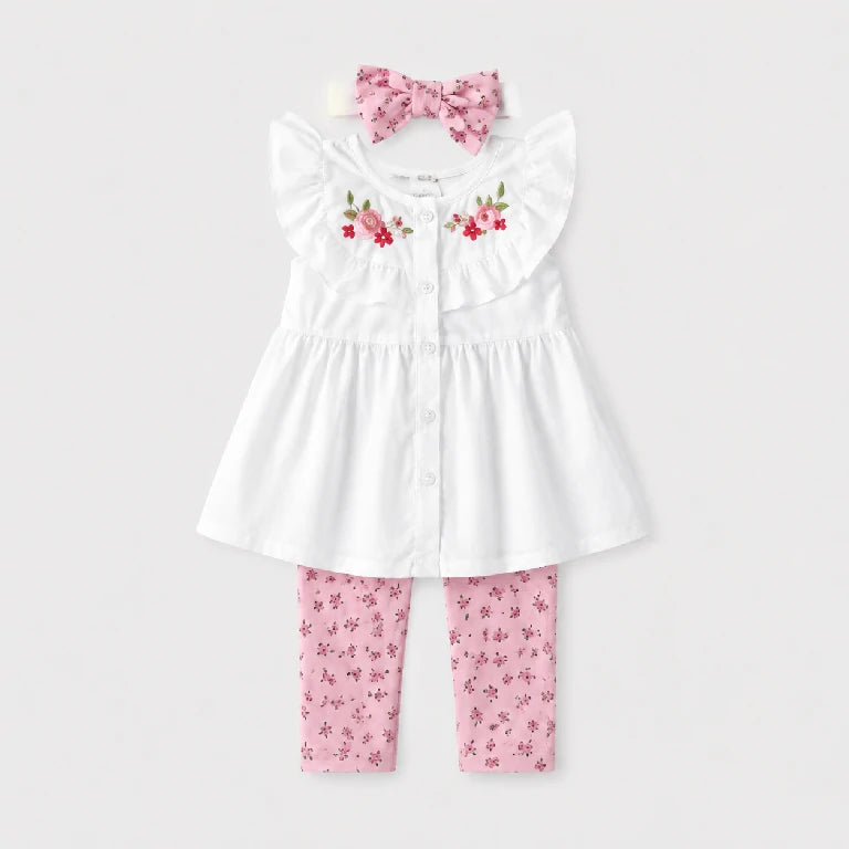 Baby Girl Frock + Shorts + Bow | Peakachu