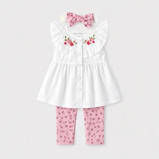 Baby Girl Frock + Shorts + Bow | Peakachu