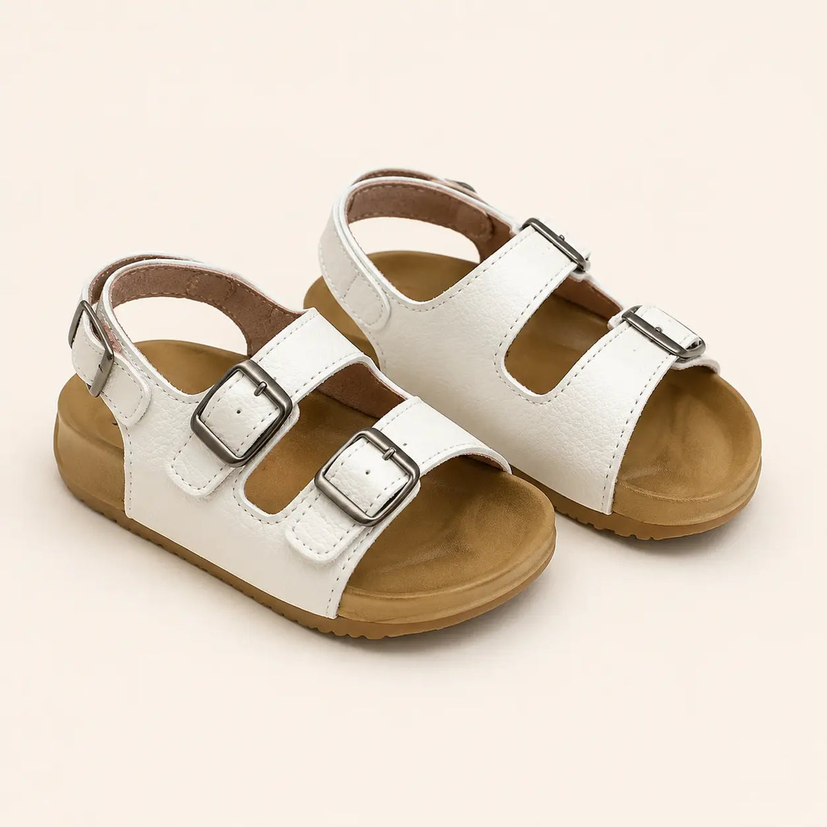 Soft Sole white Strappy Sandals | Peakachu