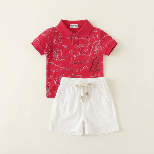 Graphic Polo Shirt + Shorts | Peakachu