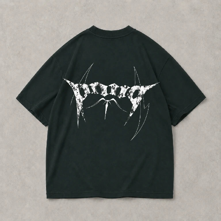Oversized Graphic Cross Print T-Shirt | Peakachu