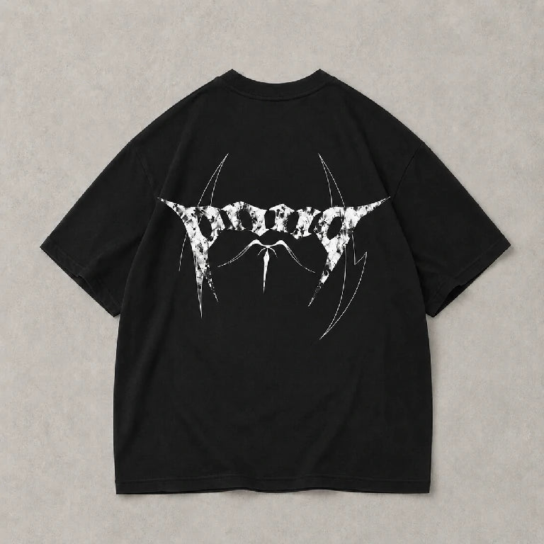 Oversized Graphic Cross Print T-Shirt | Peakachu