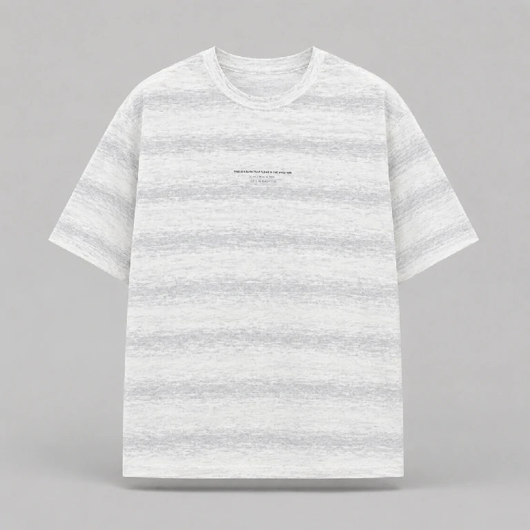 Oversized Graphic Stripe Print T-Shirt | Peakachu