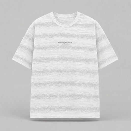 Oversized Graphic Stripe Print T-Shirt | Peakachu