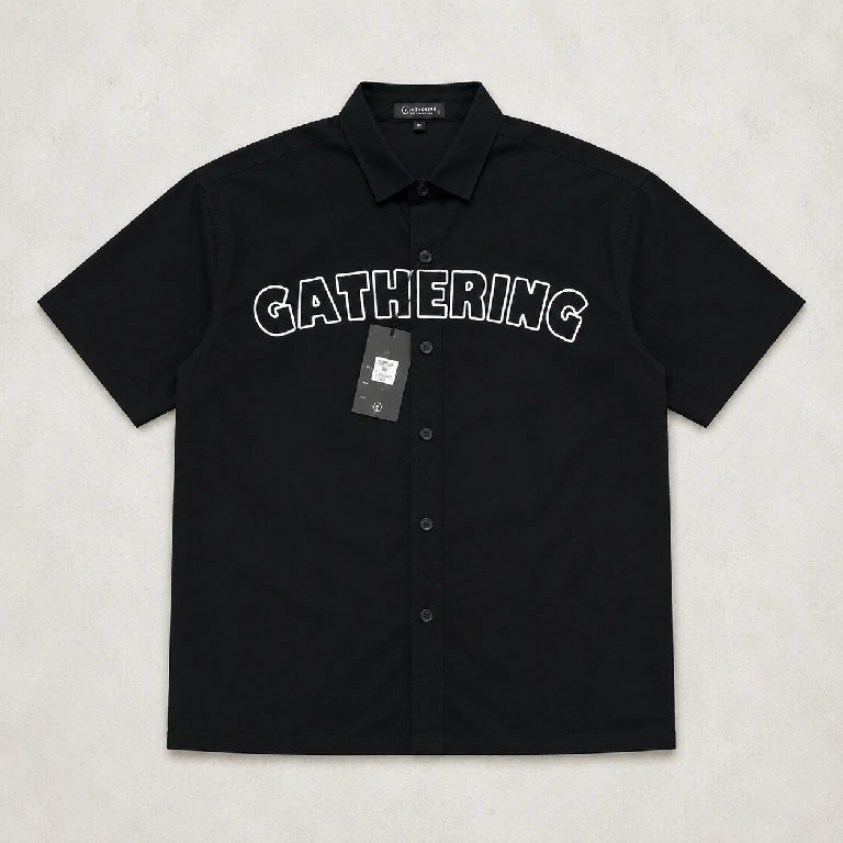 Graphic Button-Up Shirt | Peakachu