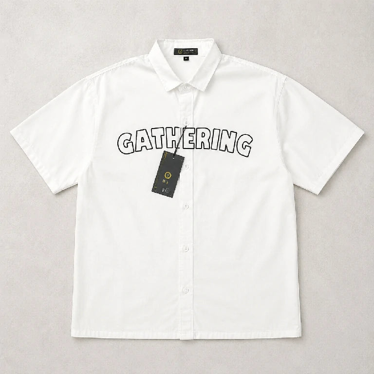 Graphic Button-Up Shirt | Peakachu