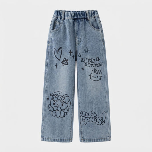 Hello Kitty Denim Pants | Peakachu