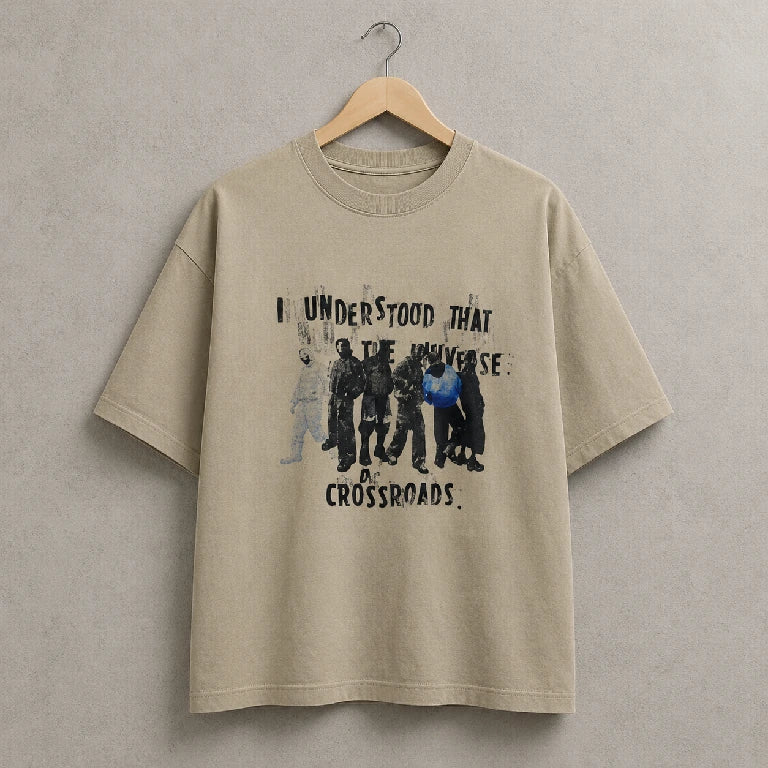 Oversized Graphic Midnight Text T-Shirt | Peakachu