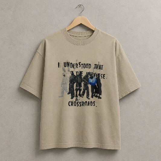 Oversized Graphic Midnight Text T-Shirt | Peakachu