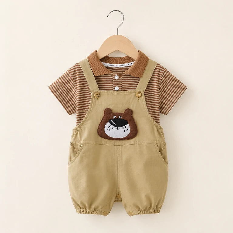 Strip Shirt + Dungaree Shorts | Peakachu