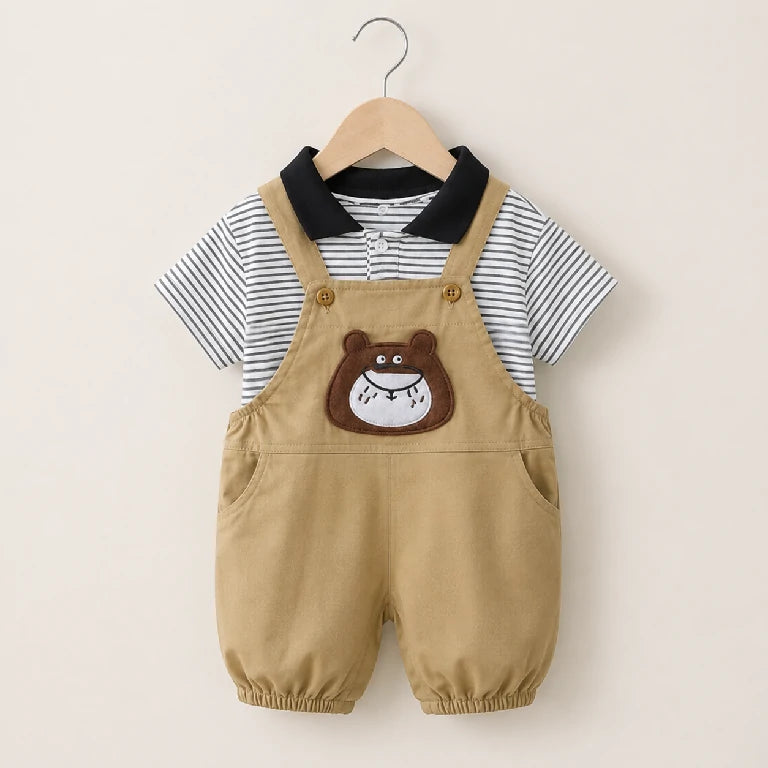 Strip Shirt + Dungaree Shorts | Peakachu