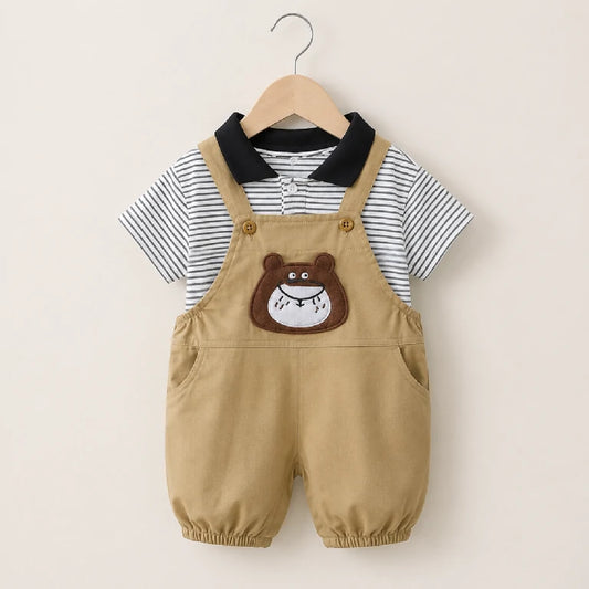 Strip Shirt + Dungaree Shorts | Peakachu