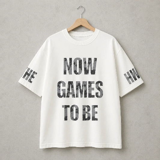 Oversized Graphic Games Slogan T-Shirt | Peakachu