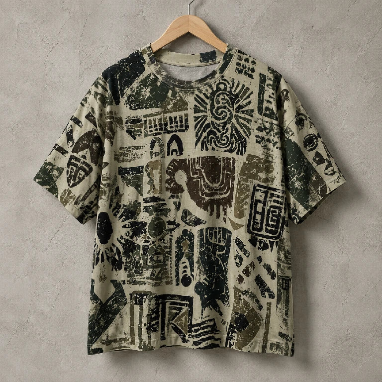Oversized Graphic Comic Collage T-Shirt | Peakachu