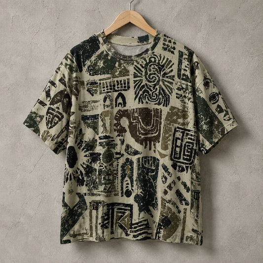 Oversized Graphic Comic Collage T-Shirt | Peakachu